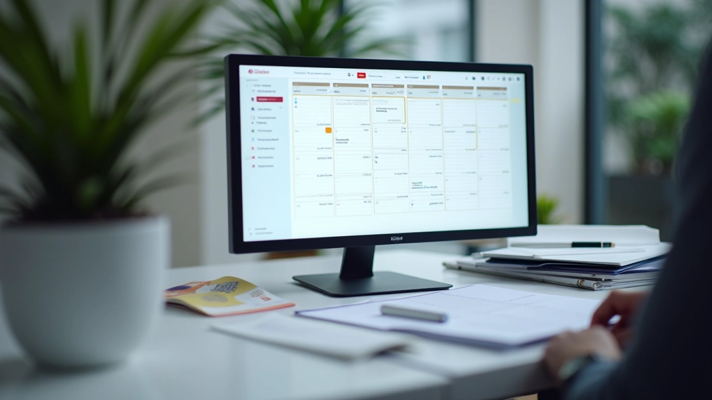 Workspace with documentation and digital tools